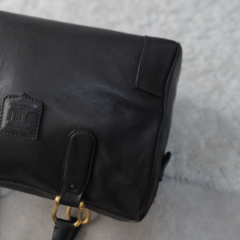Vintage Triomphe Leather Mini Boston Bag - NEWSED