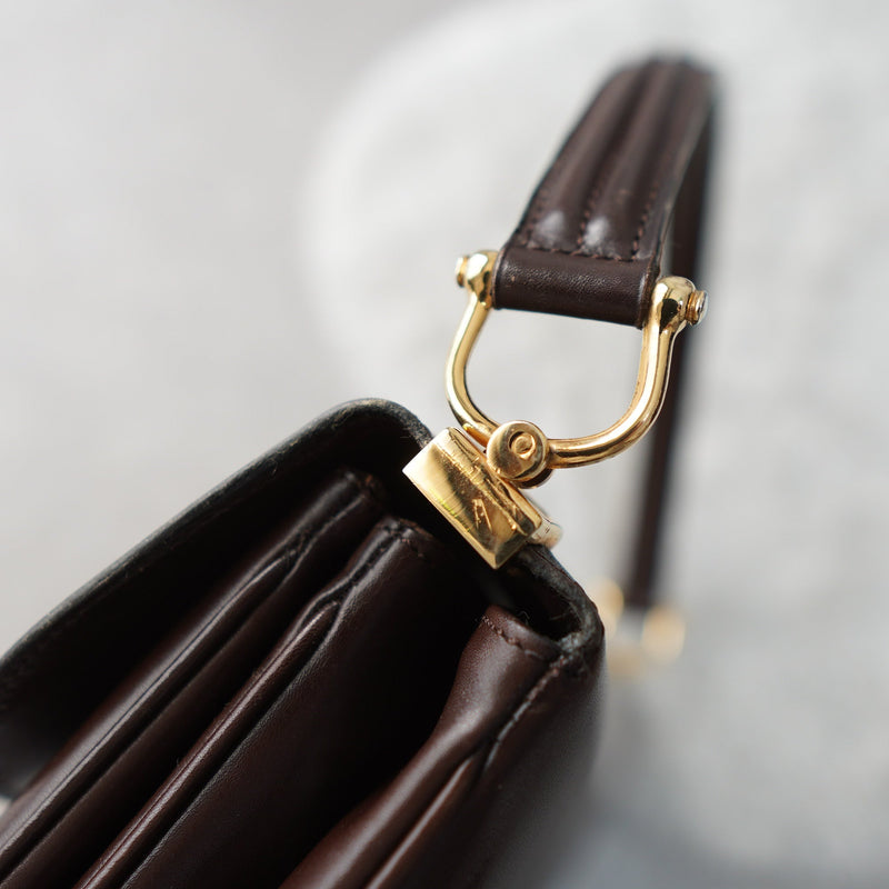 Vintage Triomphe One Shoulder Leather Bag - NEWSED