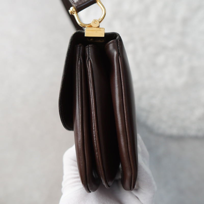 Vintage Triomphe One Shoulder Leather Bag - NEWSED
