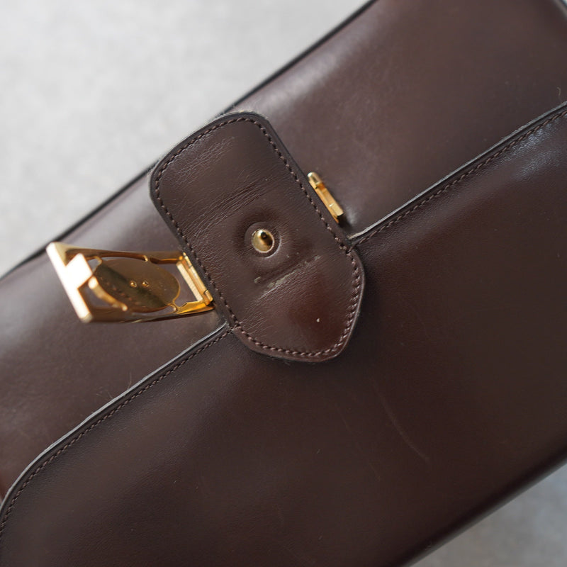Vintage Triomphe One Shoulder Leather Bag - NEWSED
