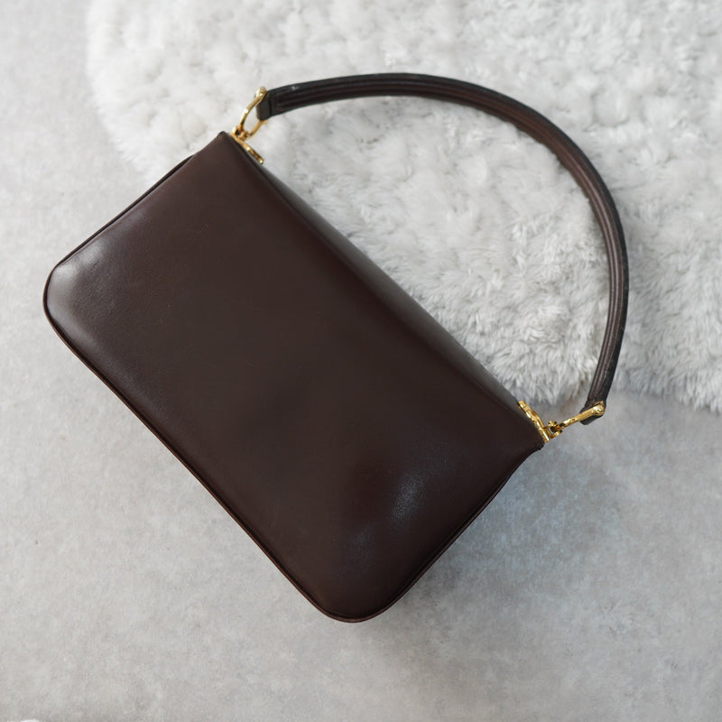 Vintage Triomphe One Shoulder Leather Bag - NEWSED