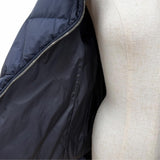 モンクレール VOUGLANS ブーラン 裾フレア 切り替えデザイン ZIP UP ダウンコート ネイビー 2 レディース - NEWSED