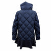 モンクレール VOUGLANS ブーラン 裾フレア 切り替えデザイン ZIP UP ダウンコート ネイビー 2 レディース