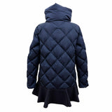 モンクレール VOUGLANS ブーラン 裾フレア 切り替えデザイン ZIP UP ダウンコート ネイビー 2 レディース - NEWSED