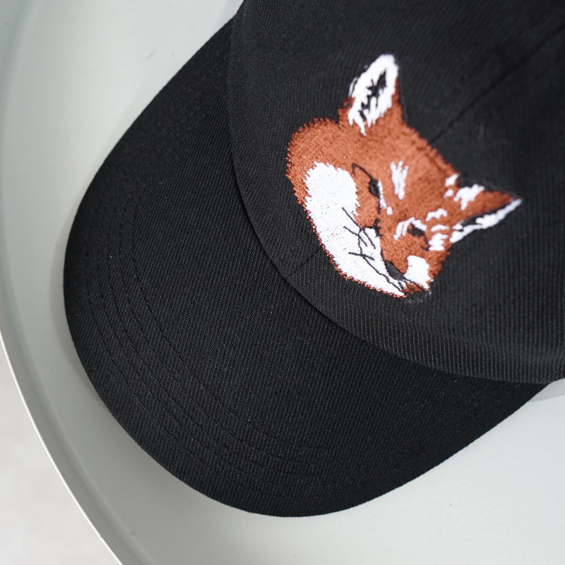 メゾン キツネ フォックスヘッド キャップ ブラック