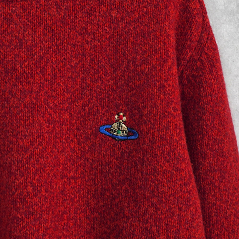 ヴィヴィアン ウエストウッド オーブロゴ ニット レッド