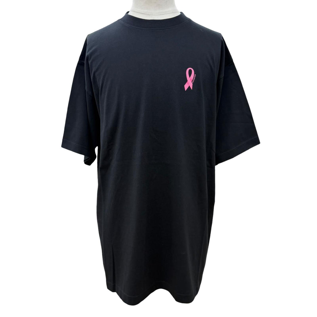 バレンシアガ We Are Pink オーバーサイズ クルーネック ショートスリーブ 半袖Ｔシャツ ブラック S メンズ 未使用品
