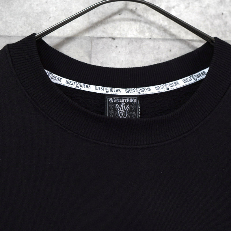 WEST WEAR ウェストウェアー オーバーサイズ ロゴ スウェット ブラック - NEWSED