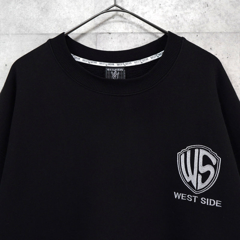 WEST WEAR ウェストウェアー オーバーサイズ ロゴ スウェット ブラック - NEWSED