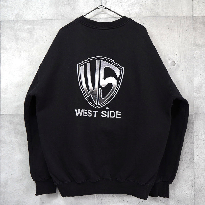 WEST WEAR ウェストウェアー オーバーサイズ ロゴ スウェット ブラック - NEWSED