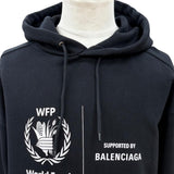 バレンシアガ WFPロゴ フーディー 裏起毛 プルオーバー パーカー ブラック M メンズ - NEWSED