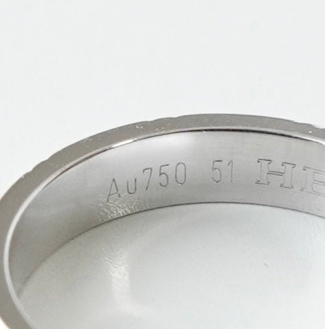 エルメス キリム 指輪 リング WG 750 18K シルバー 箱付き 51サイズ / 10.5号 - NEWSED