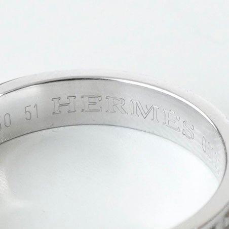 エルメス キリム 指輪 リング WG 750 18K シルバー 箱付き 51サイズ / 10.5号 - NEWSED