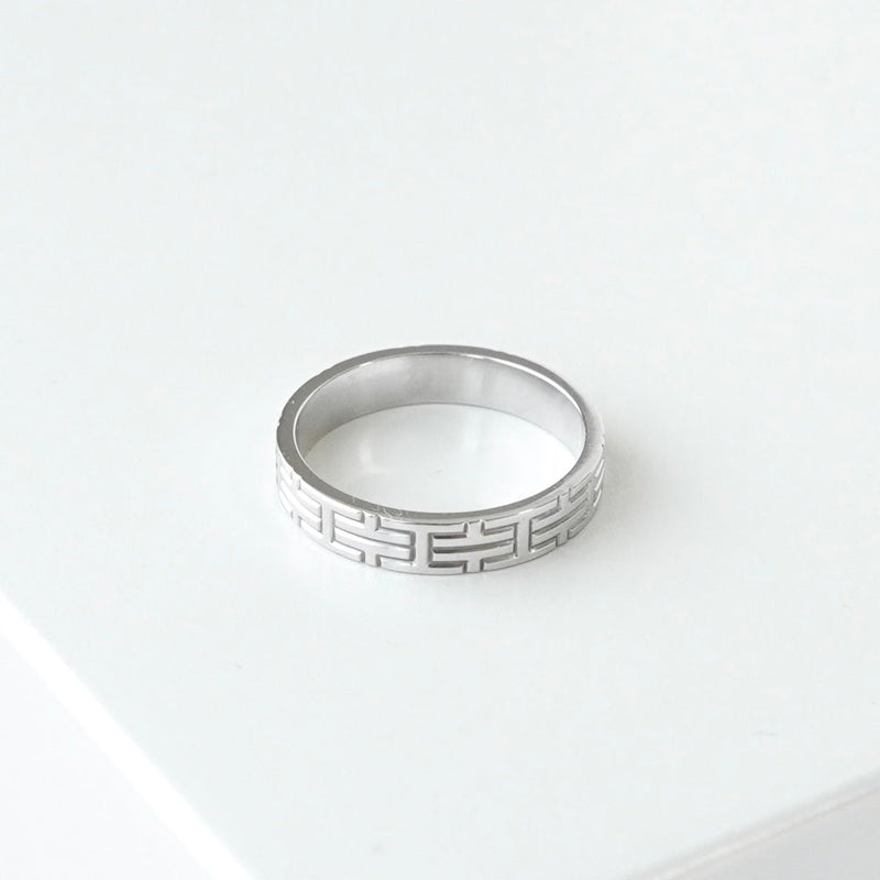 エルメス キリム 指輪 リング WG 750 18K シルバー 箱付き 51サイズ / 10.5号 - NEWSED