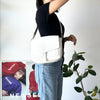 White Leather One Shoulder Bag｜Made in Spain