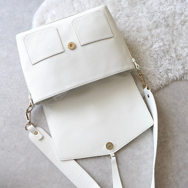 White Leather One Shoulder Bag｜Made in Spain - NEWSED