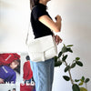 White Leather One Shoulder Bag