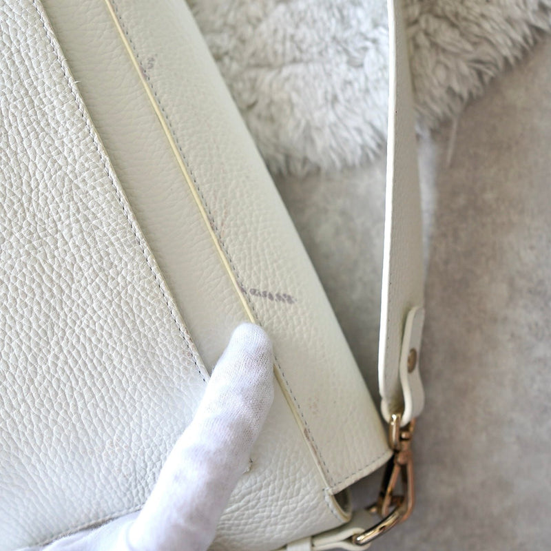 White Leather One Shoulder Bag｜Made in Spain - NEWSED