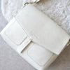 White Leather One Shoulder Bag