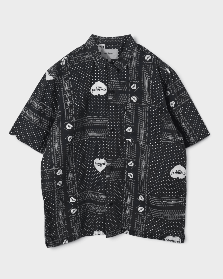 カーハート WIP S/S HEART BANDANA SHIRT 半袖シャツ ブラック L メンズ - NEWSED
