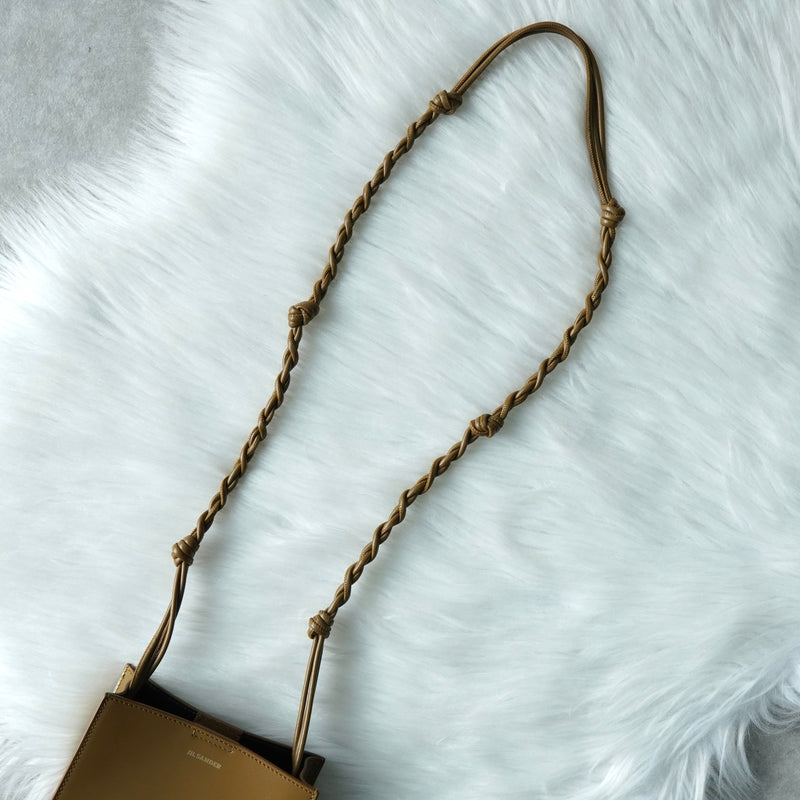 ジルサンダー タングル スモール レザー ショルダーバッグ ブラウン