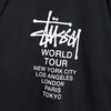ステューシー World Tour ロゴ スウェット ブラック