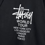 ステューシー World Tour ロゴ スウェット ブラック - NEWSED