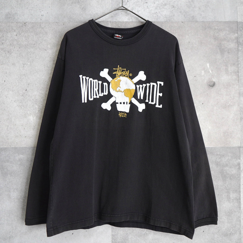 WORLD WIDE Print Long Sleeve Tee Shirt