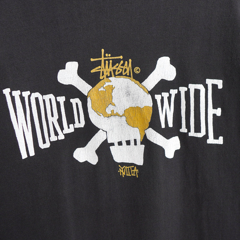 WORLD WIDE Print Long Sleeve Tee Shirt - NEWSED