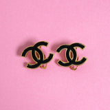 シャネル ココマーク イヤリング GP ブラック