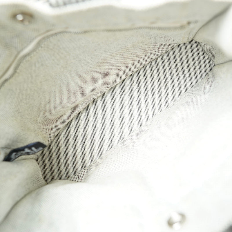 エルメス フールトゥPM キャンバス ハンドバッグ ホワイト / ブラック