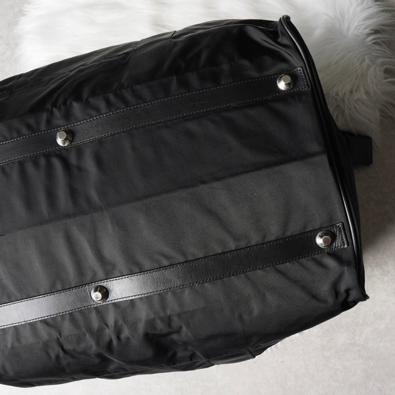 プラダ テスート ポコノ ナイロン / サフィアーノレザー 2way ボストンバッグ ブラック