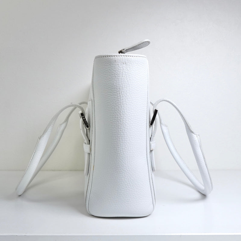 ロエベ レザー トートバッグ ホワイト