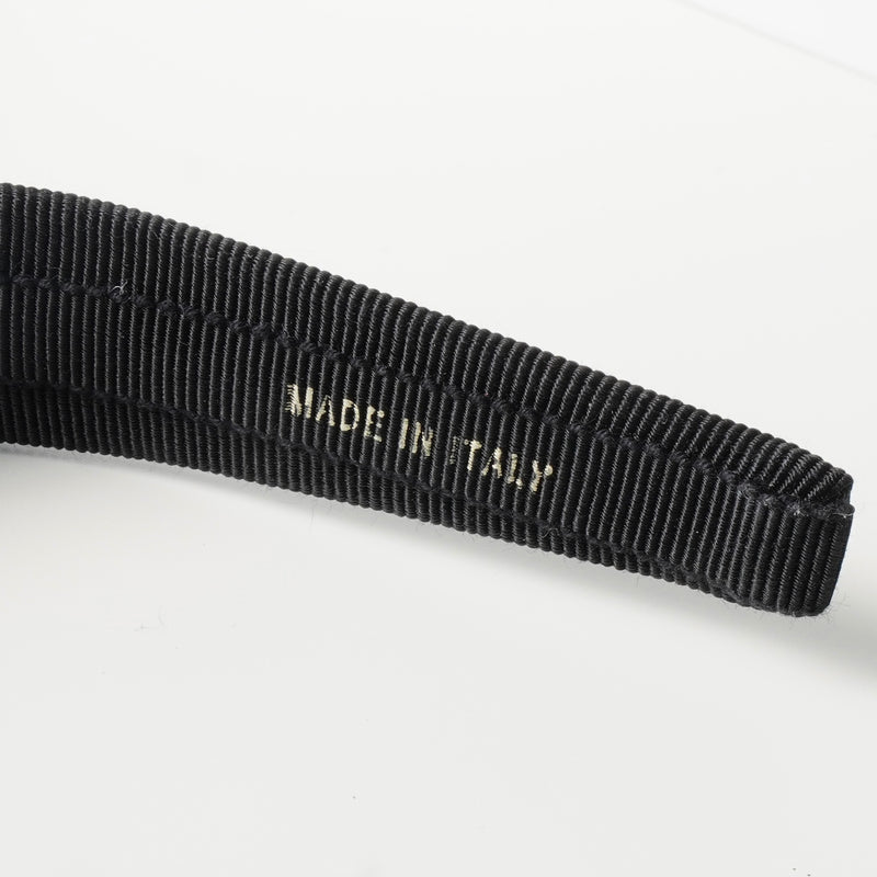 サルバトーレ フェラガモ ヴァラリボン ラインストーン ビジュー キャンバス カチューシャ ヘアバンド ブラック 箱付き