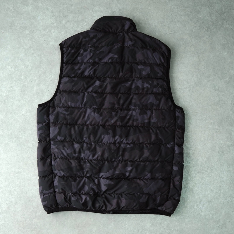 ポロ ラルフローレン カモ柄 ダウンベスト ブラック / グレー