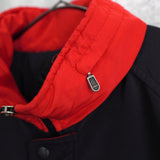 アディダス ナイロンジャケット バックロゴ ハイネック ブラック/レッド XL〜2XL相当 - NEWSED