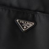 プラダ テスート ポコノ ナイロン / サフィアーノレザー トライアングルロゴ / キャリーバッグ ブラック