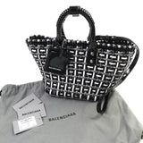 バレンシアガ ビストロ バスケットバッグ XS 2WAY ハンドバッグ ショルダーバッグ ブラック レディース - NEWSED