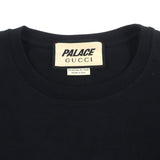 グッチ パレス プリント クルーネック ショートスリーブ 半袖Ｔシャツ ブラック XS メンズ - NEWSED