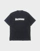 バレンシアガ ダメージ加工 ロゴプリント オーバーサイズ 半袖Ｔシャツ ブラック XXS メンズ