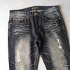 Y2K Low-rise ripped flared denim pants