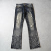 Y2K Low-rise ripped flared denim pants