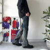 Y2K Low-rise ripped flare denim pants