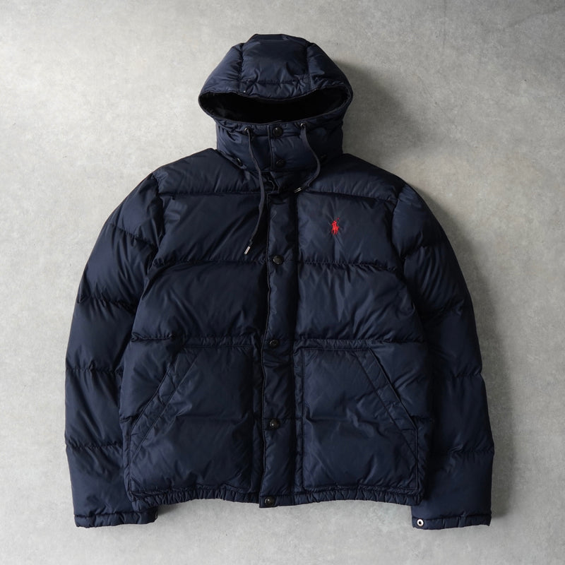 ポロ ラルフローレン ポニーロゴ ダウンジャケット ネイビー