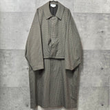 YOKE 3WAY BAL COLLAR COAT ヨーク チェック柄 ステンカラーコート ブルゾン スカート ベージュ メンズ - NEWSED