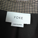 YOKE 3WAY BAL COLLAR COAT ヨーク チェック柄 ステンカラーコート ブルゾン スカート ベージュ メンズ - NEWSED