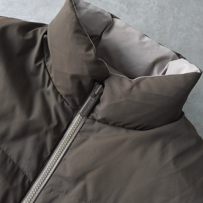 イブ サンローラン ヴィンテージ リバーシブル YSLロゴ 中綿ジャケット ダウンジャケット ホワイトベージュ/グレージュ - NEWSED