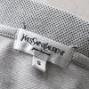 灰色复古 YSL 徽标刺绣短袖 Polo 衫