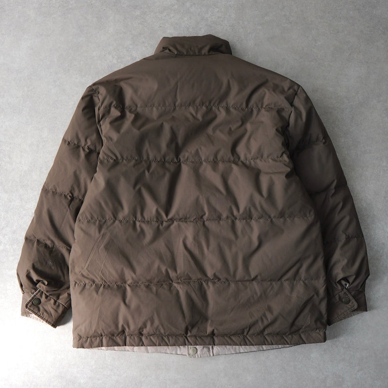 イブ サンローラン ヴィンテージ リバーシブル YSLロゴ 中綿ジャケット ダウンジャケット ホワイトベージュ/グレージュ - NEWSED