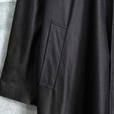 イヴサンローラン ヴィンテージ YSLロゴ ステンカラーコート ダークグレー - NEWSED